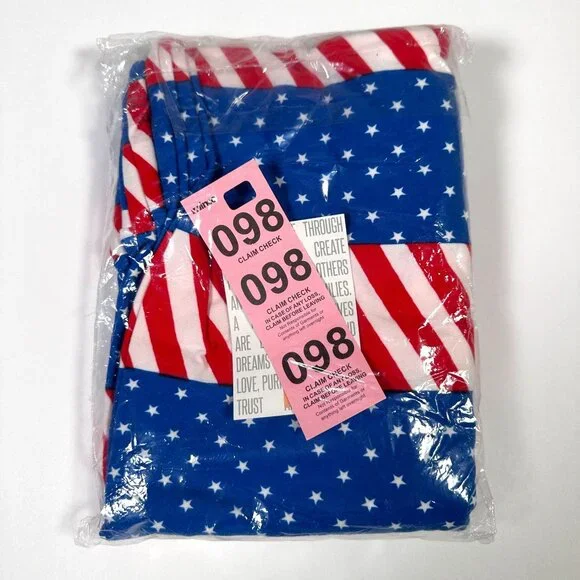 LuLaRoe American Flag Stars Stripes Americana Striped Leggings Tall Curvy TC NEW - Picture 5 of 6